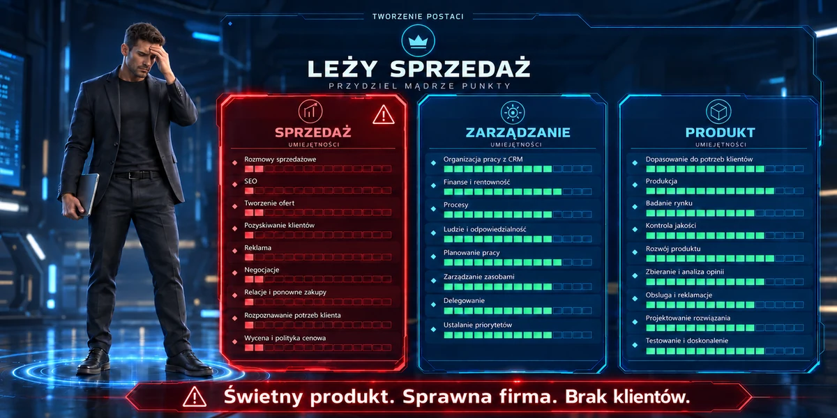 Leży sprzedaż: świetny produkt i sprawna firma, ale brak klientów.